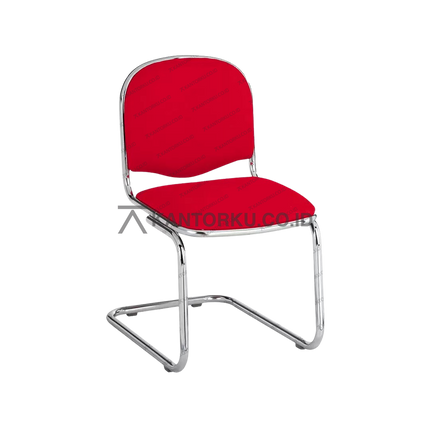 Kursi kantor tamu Chitose Vista N dengan rangka kaki sled L dan dudukan fabric kantorku.co.id