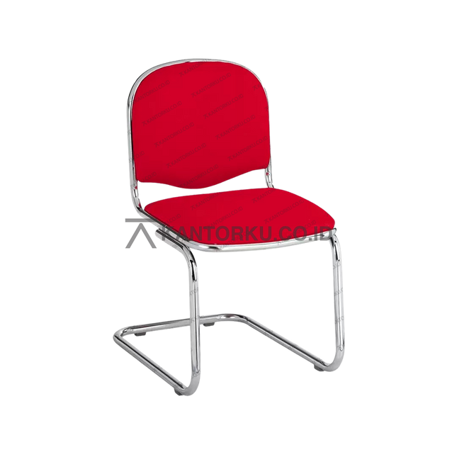 Kursi kantor tamu Chitose Vista N dengan rangka kaki sled L dan dudukan fabric kantorku.co.id