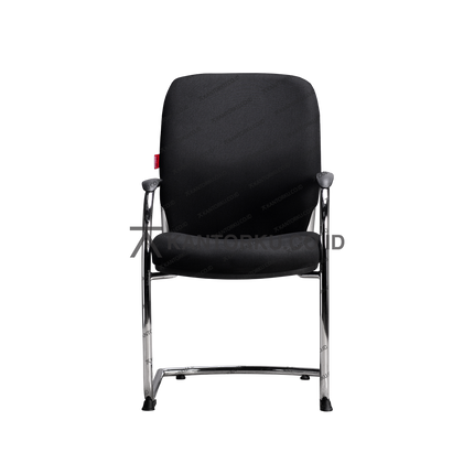 kursi serbaguna dengan kaki chrome dan sandaran lengan elegan — kantorku