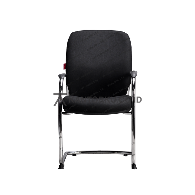 kursi serbaguna dengan kaki chrome dan sandaran lengan elegan — kantorku