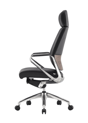 Desain sandaran berlekuk ergonomis pada kursi kerja modern FIRM - Tersedia di Kantorku.co.id