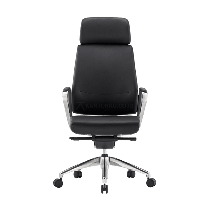 Kursi kerja FIRM dengan sandaran punggung ergonomis dan armrest aluminium elegan - Tersedia di Kantorku.co.id