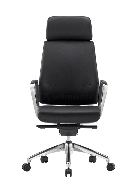 Kursi kerja FIRM dengan sandaran punggung ergonomis dan armrest aluminium elegan - Tersedia di Kantorku.co.id