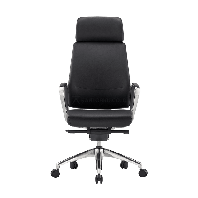 Kursi kerja FIRM dengan sandaran punggung ergonomis dan armrest aluminium elegan - Tersedia di Kantorku.co.id