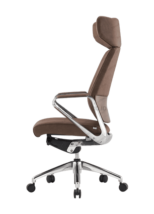 FIRM kursi kantor premium dengan kombinasi bahan aluminium dan veneer kayu - Tersedia di Kantorku.co.id