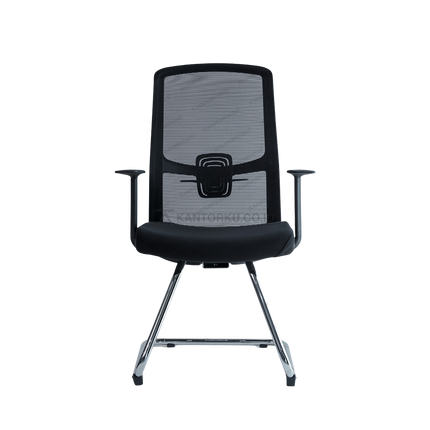Kursi meeting FIRM Mesh Cantilever dengan rangka baja elegan. Tersedia di Kantorku.co.id.