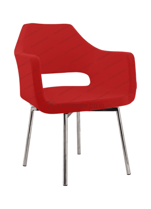 Kursi WIGGY berdesain modern dengan kaki chrome elegan dari Kantorku