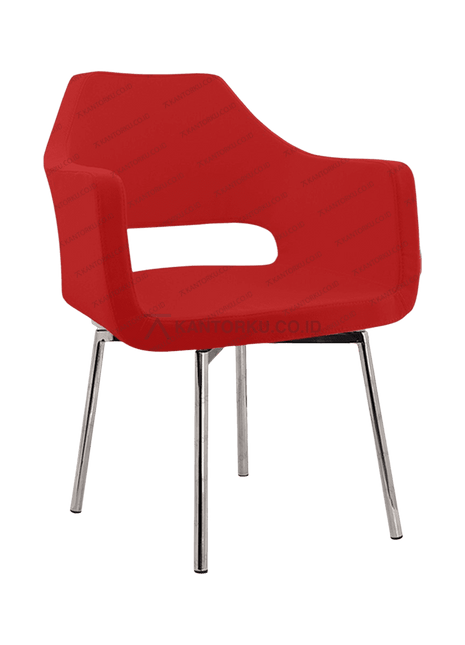 Kursi WIGGY berdesain modern dengan kaki chrome elegan dari Kantorku