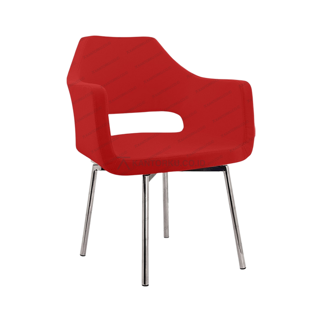 Kursi WIGGY berdesain modern dengan kaki chrome elegan dari Kantorku