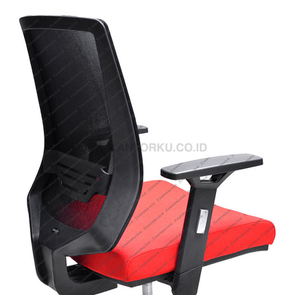 Kursi Kantor Ergonomis - Kursi Kerja desain Minimalis - Kursi Staff - Kursi Karyawan - kursi dengan roda, sandaran lengan, dan tuas hidrolik -  - SAVELLO XILO - KANTORKU