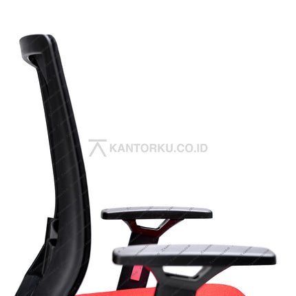 Kursi Kantor Ergonomis - Kursi Kerja desain Minimalis - Kursi Staff - Kursi Karyawan - kursi dengan roda, sandaran lengan, dan tuas hidrolik - KANTORKU