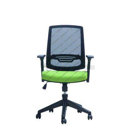 Kursi Kantor Ergonomis - Kursi Kerja desain Minimalis - Kursi Staff - Kursi Karyawan - kursi dengan roda, sandaran lengan, dan tuas hidrolik - KANTORKU