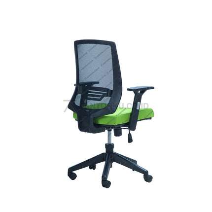 Kursi Kantor Ergonomis - Kursi Kerja desain Minimalis - Kursi Staff - Kursi Karyawan - kursi dengan roda, sandaran lengan, dan tuas hidrolik - KANTORKU