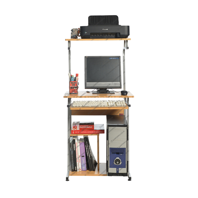 Meja komputer Lunar H 905 bertingkat efisien untuk ruang sempit dari Kantorku